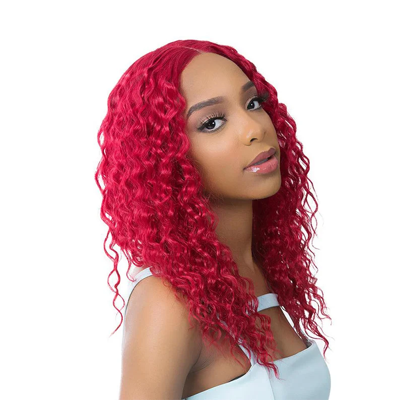 IT'S A WIG Human Hair HD Lace Front Wig - CRIMPY WATER WAVE 20