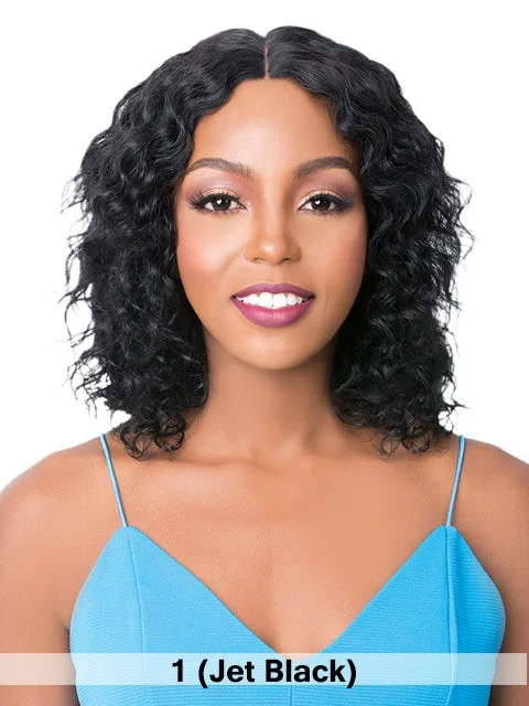 Its A Wig Human Hair Wet N Wavy Lace Front Wig - MIRROR