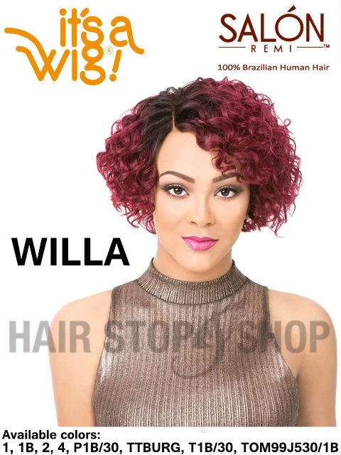 Its A Wig Salon Remi Brazilian Human Hair Swiss Lace Front Wig - WILLA