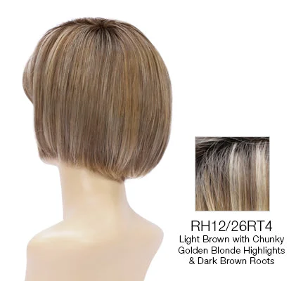 RH12/26RT4 | Light Brown w/ Chunky Golden Blonde Highlights & Dark Brown Roots