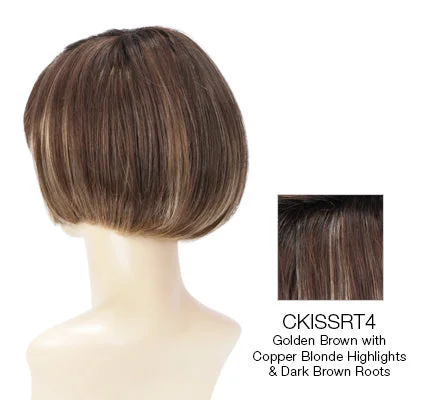 CKISSRT4 | Golden Brown w/ Copper Blonde Highlights & Dark Brown Roots