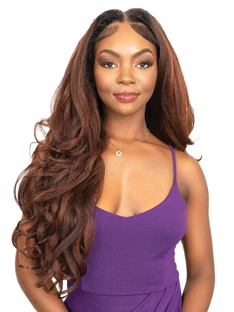 Janet Collection Human Hair  Blend Prime Unimix HD 360 with 13X6 Frontal Part Glueless TUPI Lace Wig