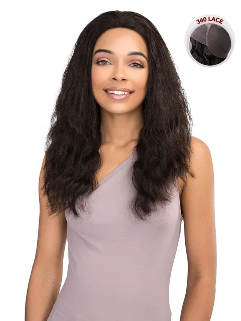 Janet Collection Natural Virgin Remy Human Hair 360 Lace Wig - FRENCH WAVE 18""  *SALE