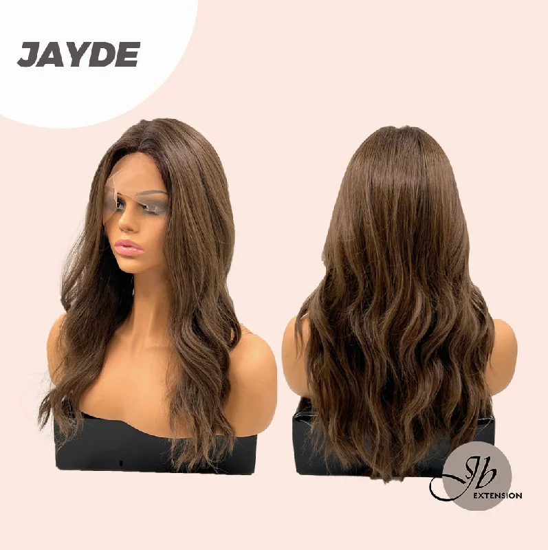 JBEXTENSION 22 Inches Body Wave Natural Brown Frontlace Glueless Wig JAYDE