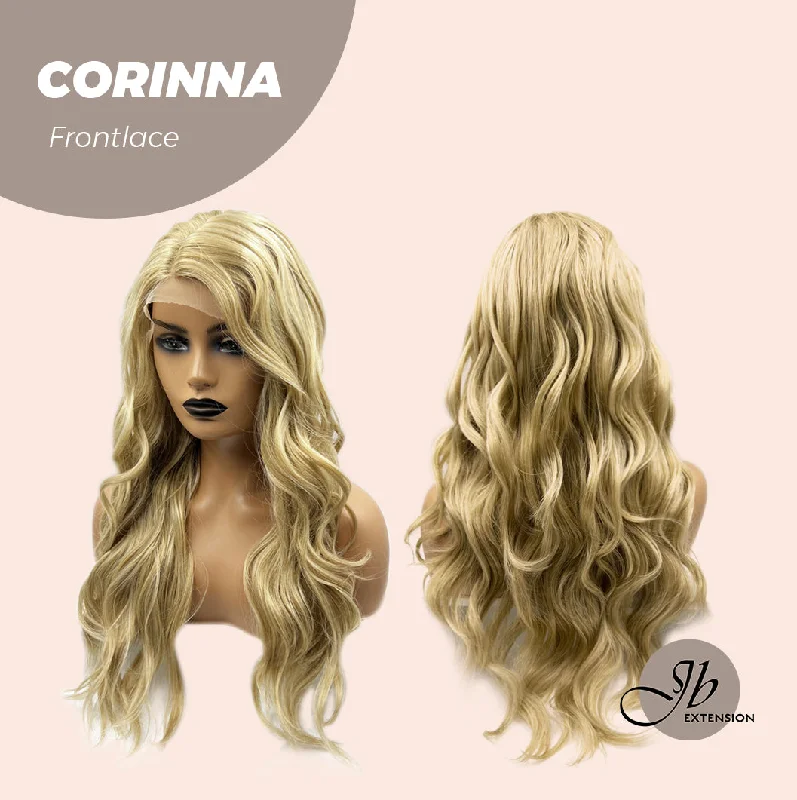 JBEXTENSION 26 Inches Blonde Body Wave Side Part Frontlace Glueless Wig CORINNA