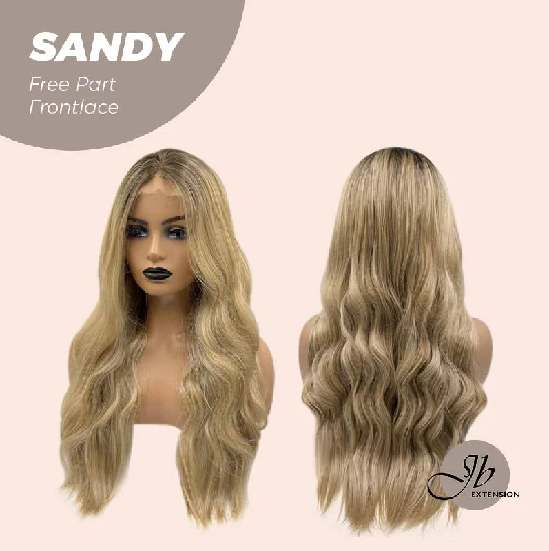 [PRE-ORDER] JBEXTENSION 26 Inches Blonde With Dark Root Wave Lace Front Wig.Pre Plucked 6*14 HD Transparent Lace Frontal Glueless Wig SANDY