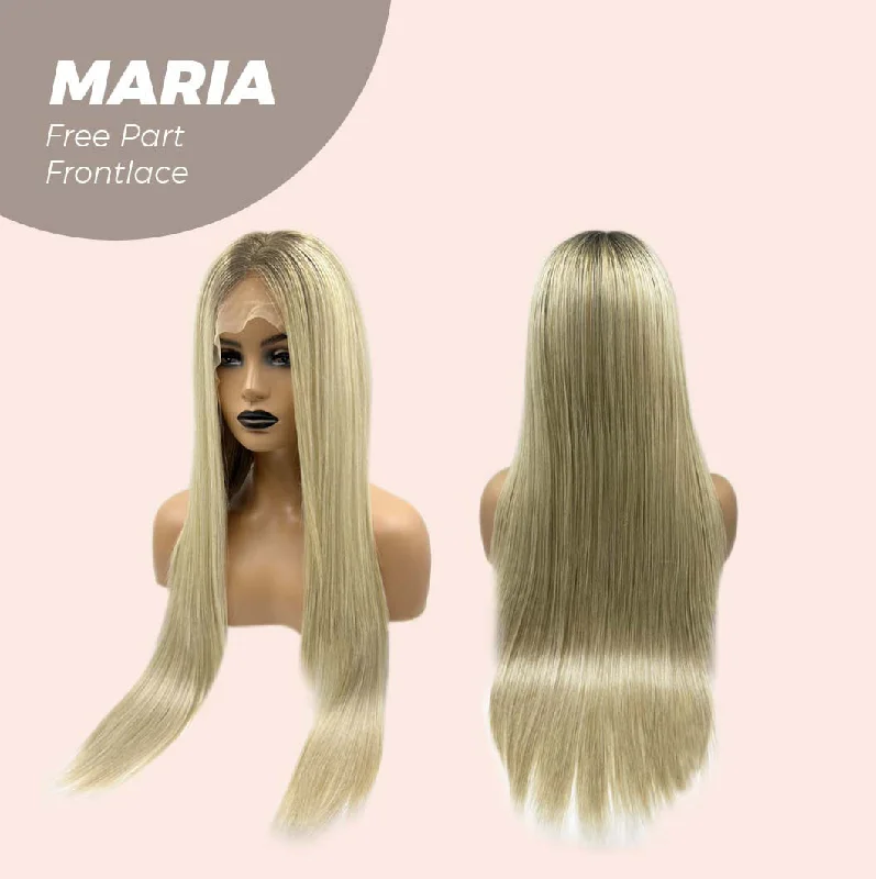 JBEXTENSION 30 Inches Light Blonde With Dark Root Straight Lace Front Wig.Pre Plucked 6*14 HD Transparent Lace Frontal Wig MARIA