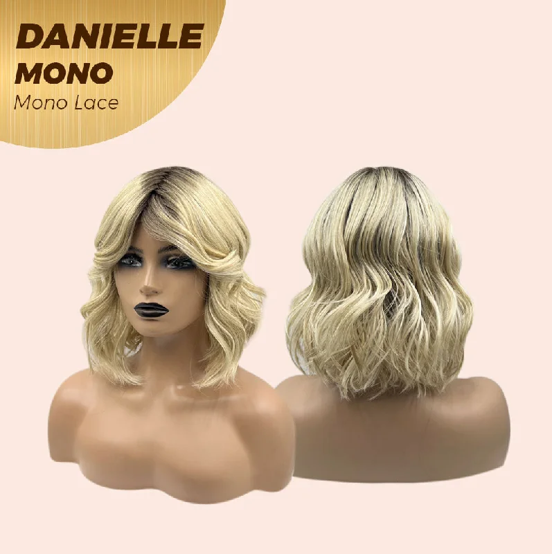 JBEXTENSION DANIELLE MONO Full Monofilament Wig 12 Inches Blonde Color Curly Full Mono Lace Glueless Wig DANIELLE MONO