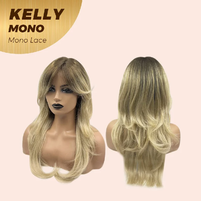 JBEXTENSION KELLY MONO Full Monofilament Wig 22 Inches Blonde Color Wolf Cut Full Mono Lace Glueless Wig KELLY MONO