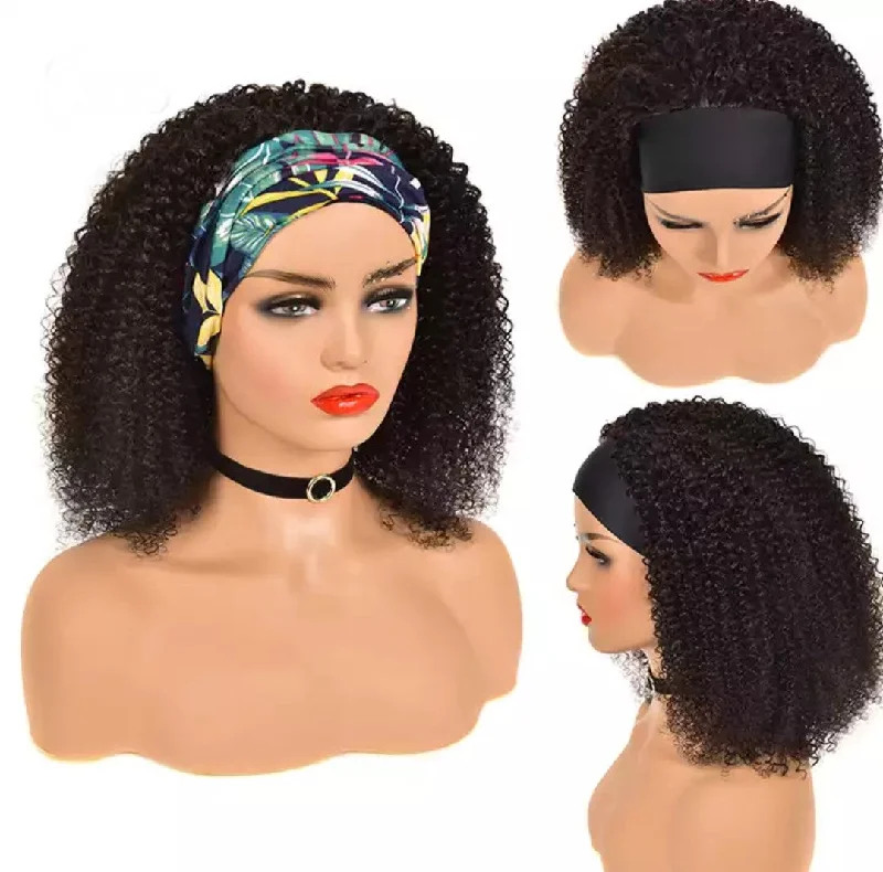 Jerry Curl Headband Wig