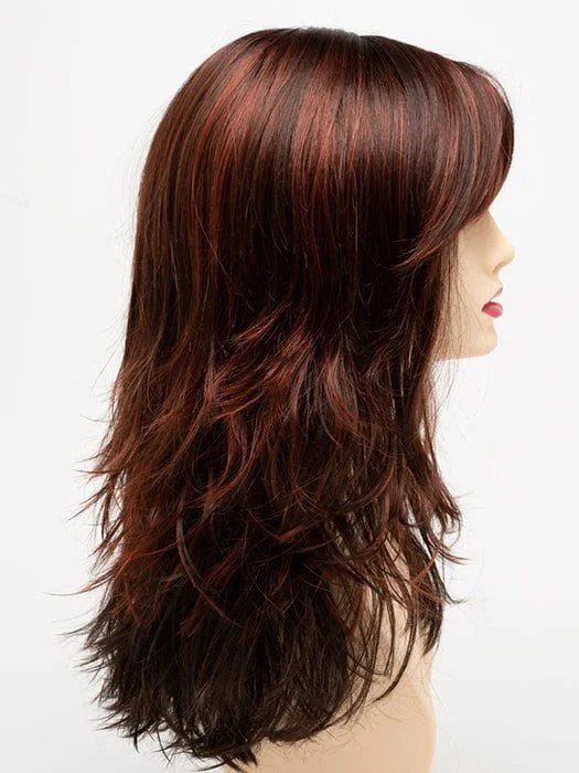 CHOCOLATE CHERRY | Dark Brown roots with overall Medium Brown base with Deep Red highlights