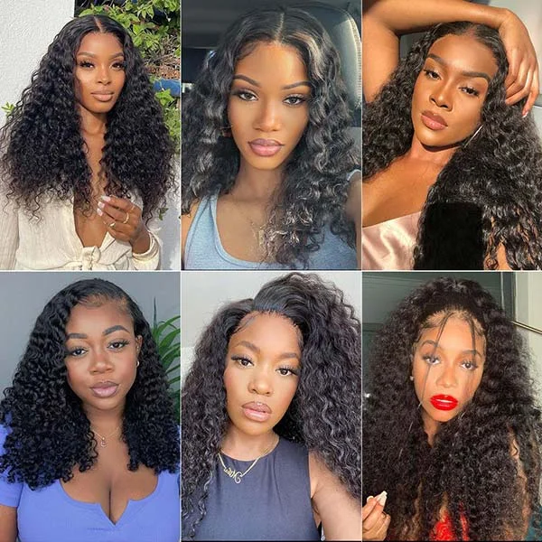 Junoda 5x5 13x4 13x6 Deep Wave Undetectable HD Lace Wig Buy Now Pay Later