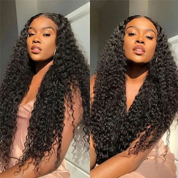 Junoda Kinky Curly 5x5 HD Lace Wig Wear & Go Pre Cut Bleached Glueless Lace Wig for Sale