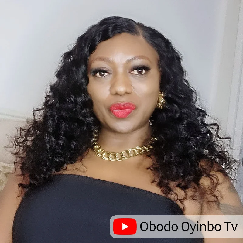 Junoda Deep Wave Curly Wear & Go Wig Quick Breathable Glueless Human Hair Lace Wig OnlyOneJess Obodo Oyinbo Tv Recommend