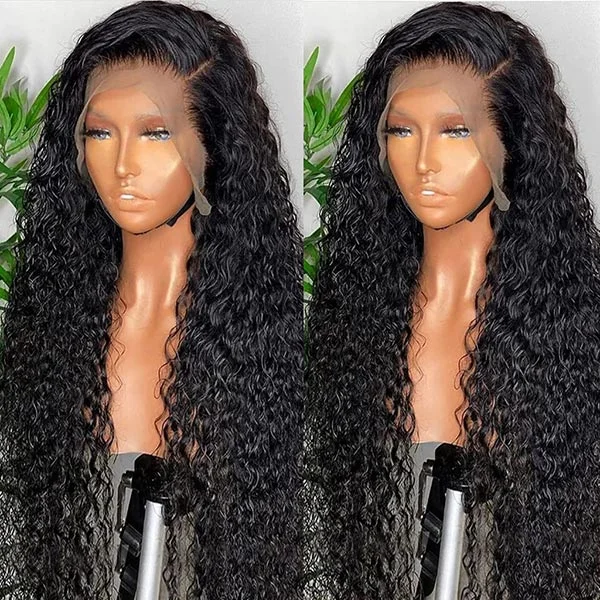 Junoda Hair Deep Wave 13x6 Lace Frontal Human Hair Wigs Preplucked Brazilian Hair