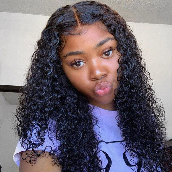 Junoda Hair Deep Wave 13x6 Lace Frontal Human Hair Wigs Preplucked Brazilian Hair