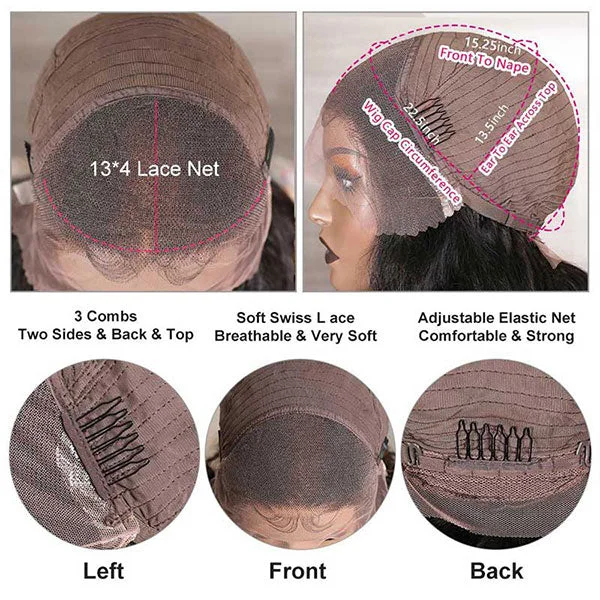 Junoda Loose Deep Wave 4C Kinny Edges 13x4 Frontal Wig Human Hair Wig Pre Plucked Mani Jean Recommend