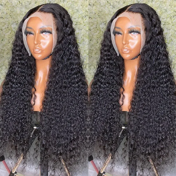 Junoda Kinky Curly 360 Lace Frontal Wig Preplucked with Baby Hair Human Hair Wigs