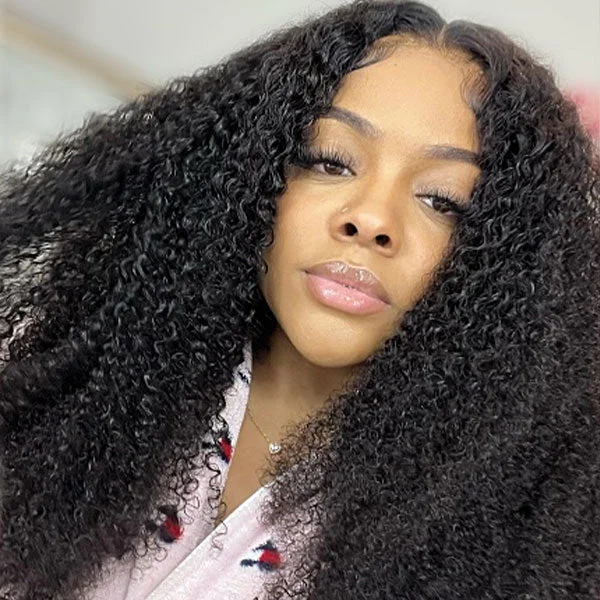 Junoda 5X5 HD Kinky Curly Hair Lace Closure Wig Brazilian Remy Wigs Jayda Jonét AlwaysAmeera Recommend