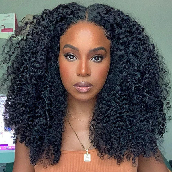 Junoda 5X5 HD Kinky Curly Hair Lace Closure Wig Brazilian Remy Wigs Jayda Jonét AlwaysAmeera Recommend