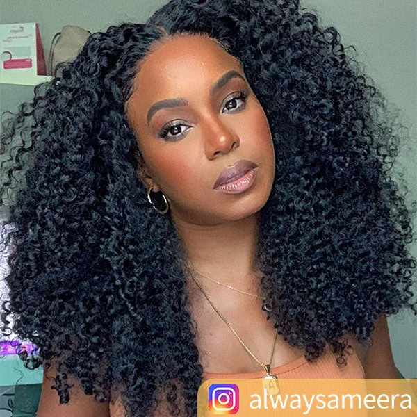 Junoda 5X5 HD Kinky Curly Hair Lace Closure Wig Brazilian Remy Wigs Jayda Jonét AlwaysAmeera Recommend