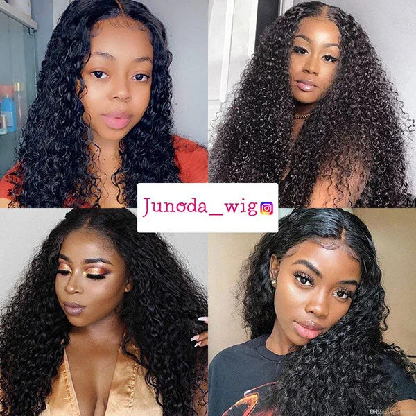 Junoda 5X5 HD Kinky Curly Hair Lace Closure Wig Brazilian Remy Wigs Jayda Jonét AlwaysAmeera Recommend