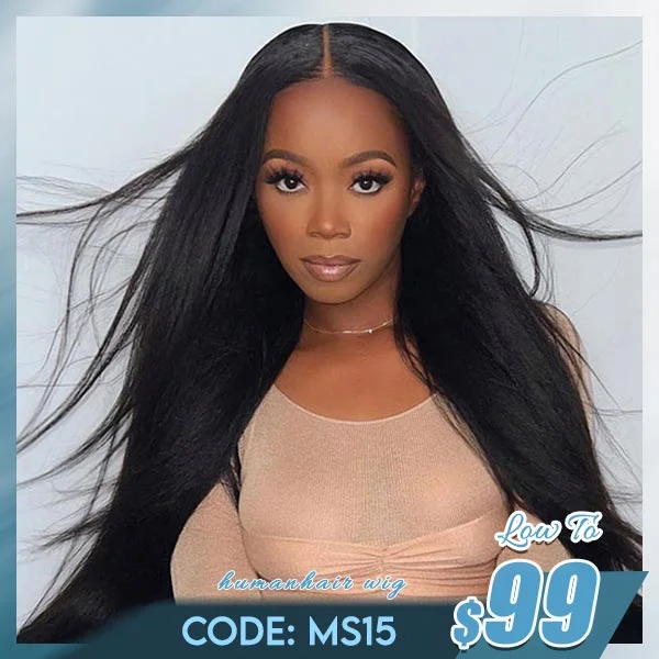 Junoda Kinky Straight Wear & Go Wig Pre-Cut 6x4.5 Lace Closure Glueless Human Hair Wigs ulovemegz Recommend