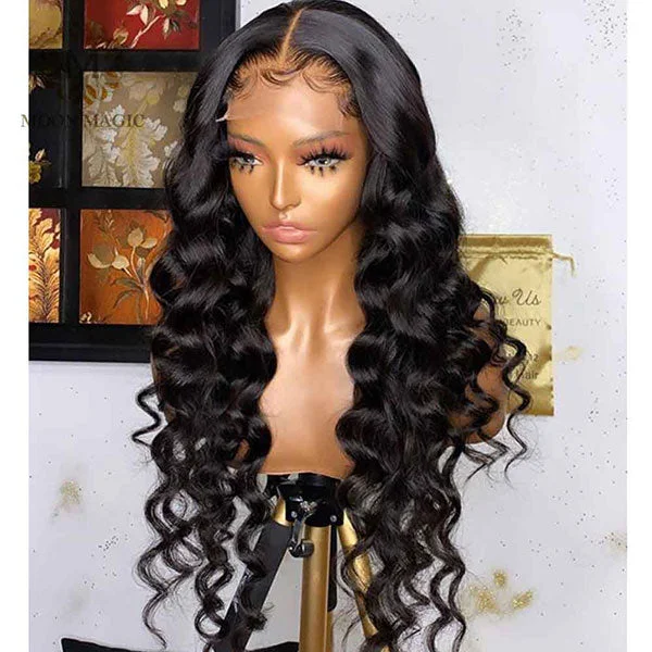 Junoda Loose Wave Lace Wig 100% Human Hair Wigs Bouncy Loose Curly 4x4 13x4 Wig