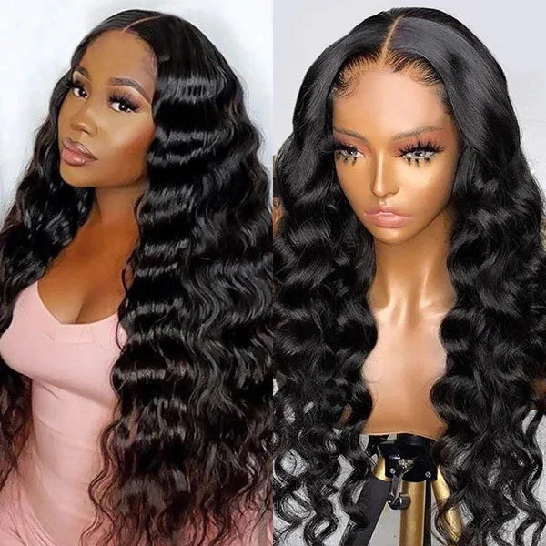 Junoda Pre Plucked Loose Deep Wave Wear & Go Pre-Cut Lace Glueless Wig Beginner Friendly