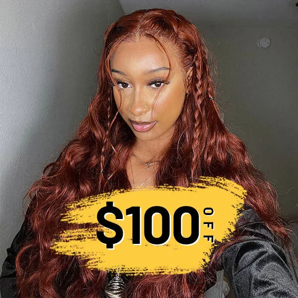 [Save $100] Junoda Reddish Brown Body Wave Wig Pre Cut Lace Wear & Go Glueless Wig