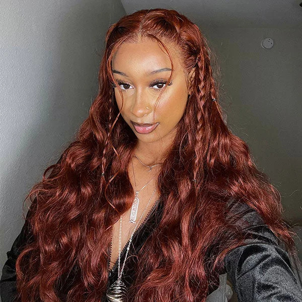 [Save $100] Junoda Reddish Brown Body Wave Wig Pre Cut Lace Wear & Go Glueless Wig