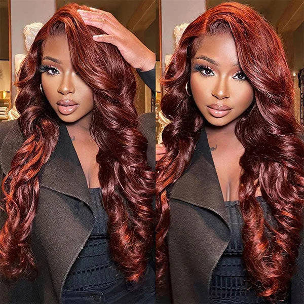 [Save $100] Junoda Reddish Brown Body Wave Wig Pre Cut Lace Wear & Go Glueless Wig