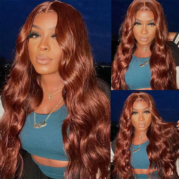 [Save $100] Junoda Reddish Brown Body Wave Wig Pre Cut Lace Wear & Go Glueless Wig