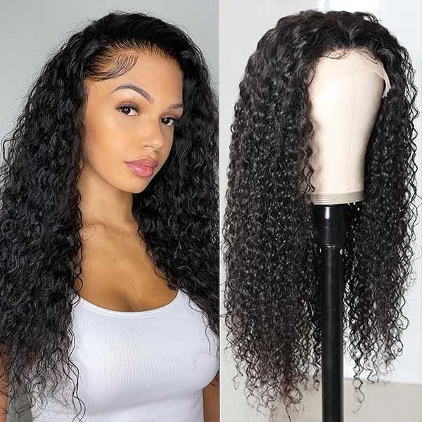 IVY Recommend Junoda Wig Kinky Curly Lace Closure Wigs Pre Plucked For Women