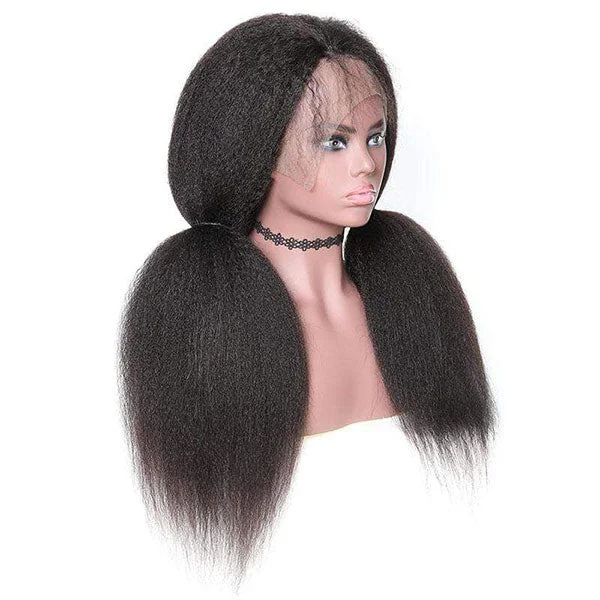 Junoda Wig Kinky Straight 13×6 Lace Frontal Wig Virgin Human Hair Wigs Malaysian Hair