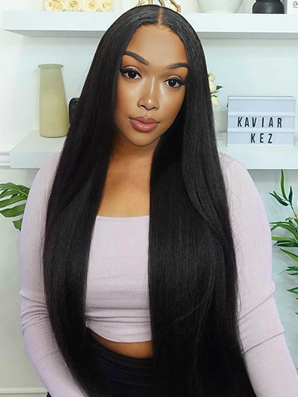 Junoda Yaki Straight HD Lace Wig Undetectable Lace Human Hair Wigs Natural Looking