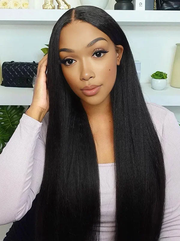 Junoda Yaki Straight HD Lace Wig Undetectable Lace Human Hair Wigs Natural Looking