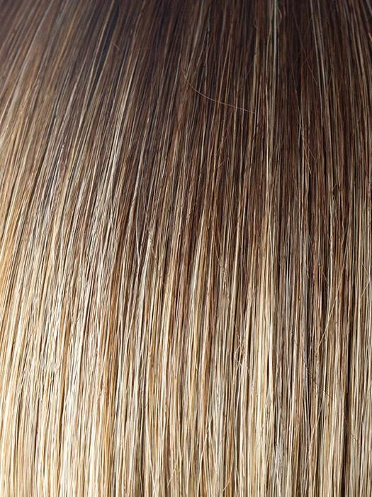 CREAMY-TOFFEE-LR | Longer Dark roots with Light Platinum Blonde and Light Honey Blonde