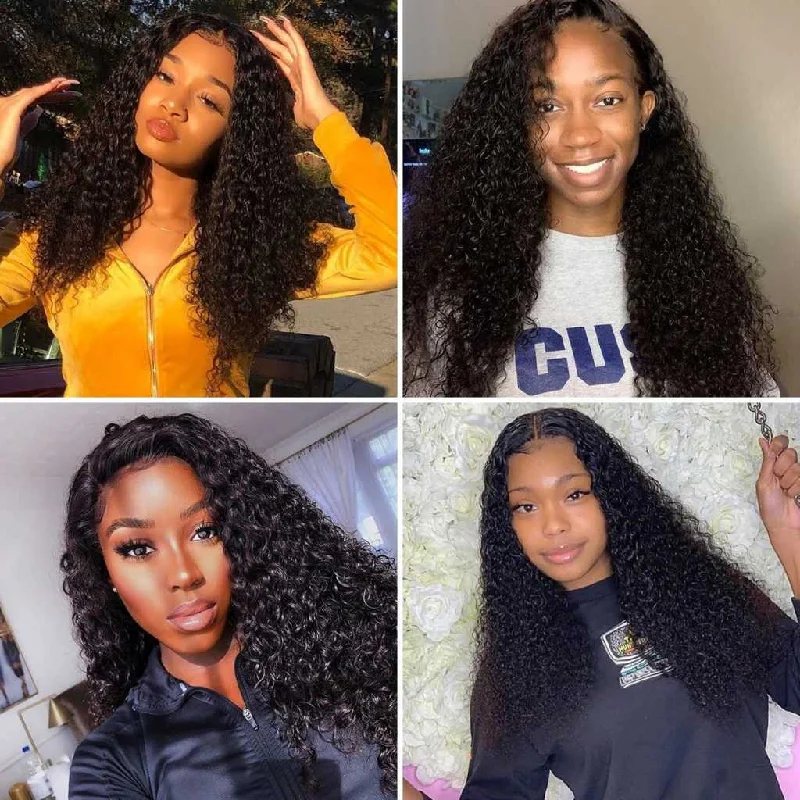 Sdamey Kinky Curly Lace Closure Wig 4x4/5x5 Lace Closure Human Hair Wigs