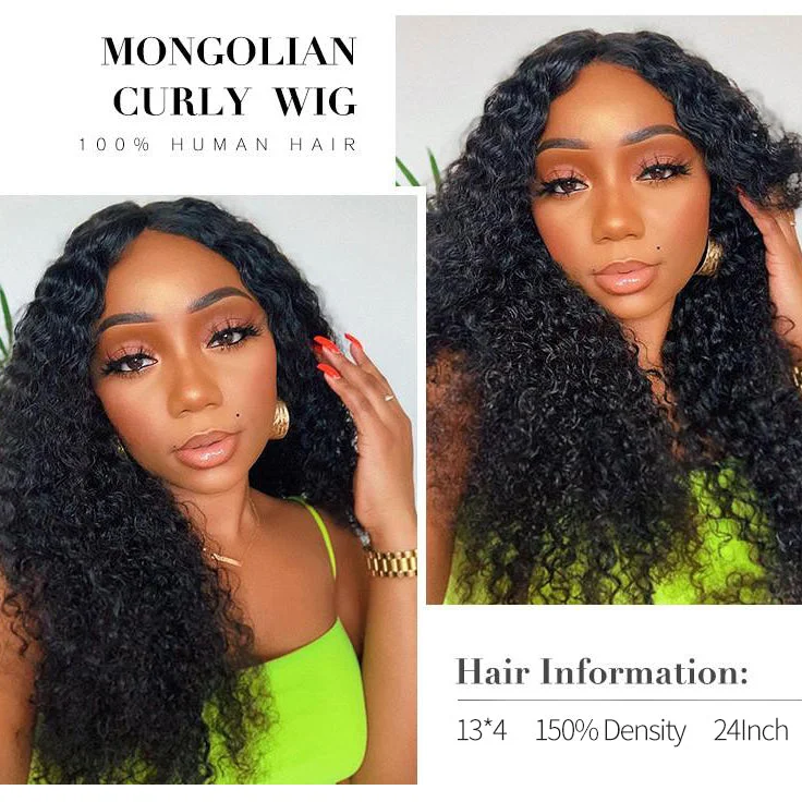 Kinky Curly 4C Edges Lace Frontal Wig Pink Danielle Glow Princesss Recommend Mongolian Virgin Human Hair Glueless Wigs Flash Deal