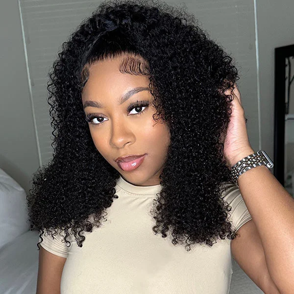 Kinky Curly 4C Edges Lace Frontal Wig Pink Danielle Glow Princesss Recommend Mongolian Virgin Human Hair Glueless Wigs Flash Deal