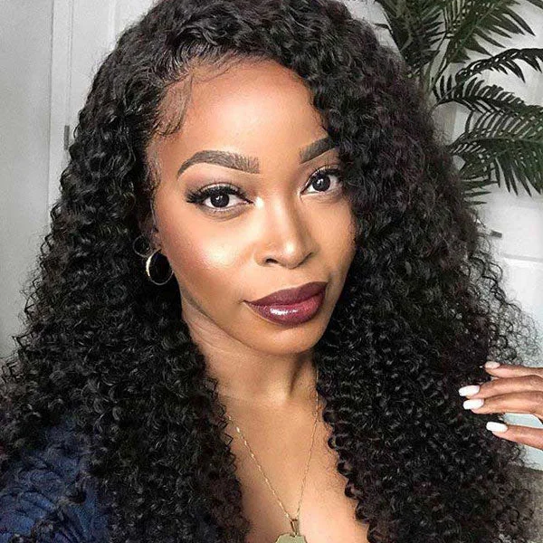 Reshine Hair Kinky Curly Human Hair Wigs 13x4 Lace Front Wigs With Baby Hair Curly Hair Wigs