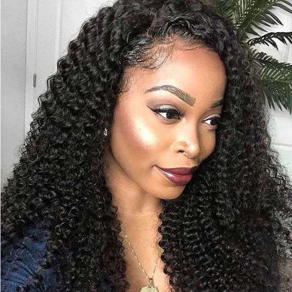 Reshine Hair Kinky Curly Human Hair Wigs 13x4 Lace Front Wigs With Baby Hair Curly Hair Wigs