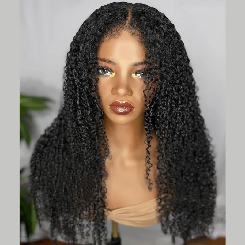 Ventilated Kinky Hairline 13x4 HD Lace Frontal Curly Wig