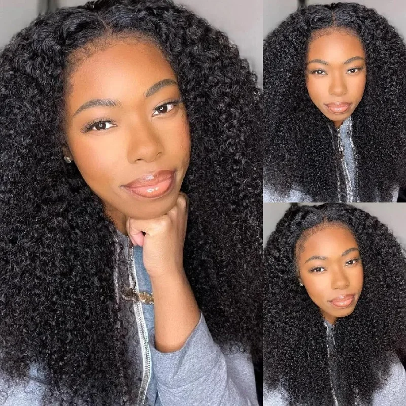 Ventilated Kinky Hairline 13x4 HD Lace Frontal Curly Wig