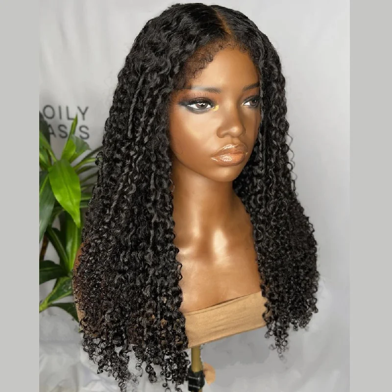 Ventilated Kinky Hairline 13x4 HD Lace Frontal Curly Wig