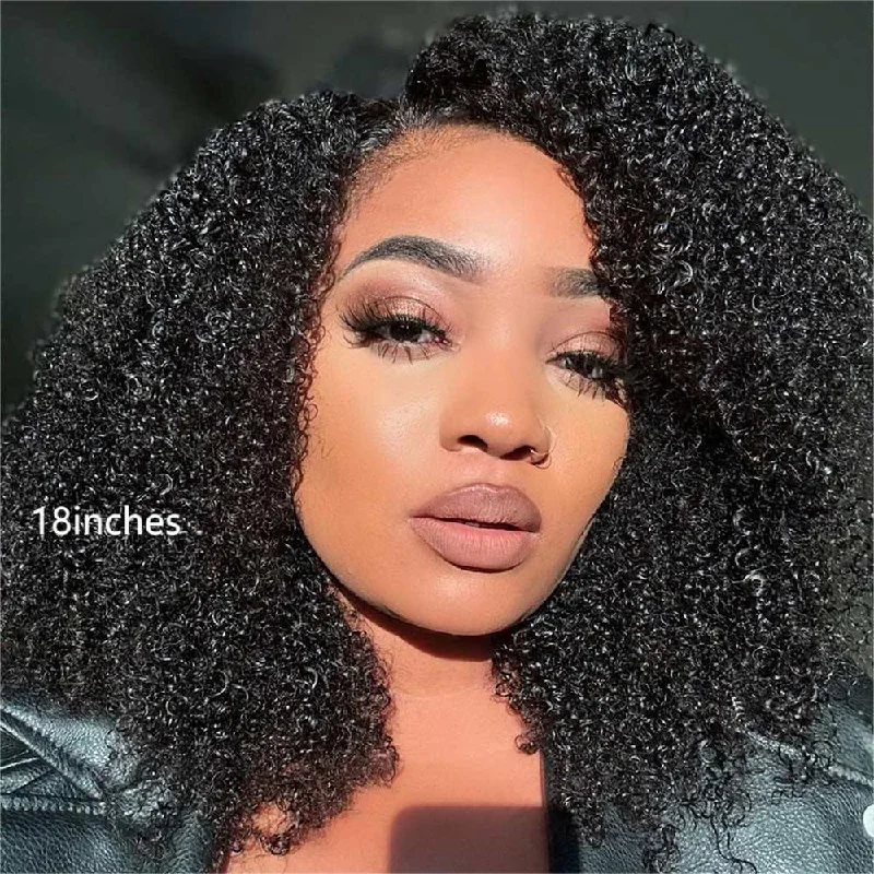 Kinky Edges Hybrid Hairline 4c Hairline HD Lace Frontal Afro Coily Wig