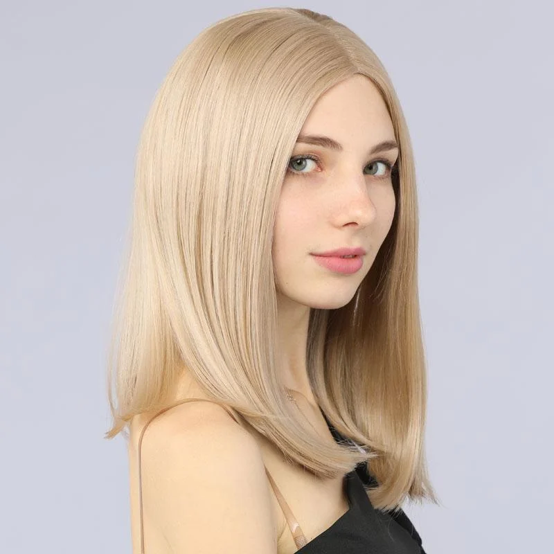 Lace Front Wigs Bob Straight Synthetic Lace Wig 13*6 Inches Blonde Color 103#