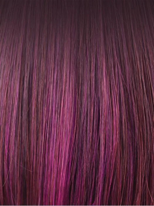 PLUMBERRY-JAM-LR | Medium plum with dark roots with mix of red/fuschia with long dark roots