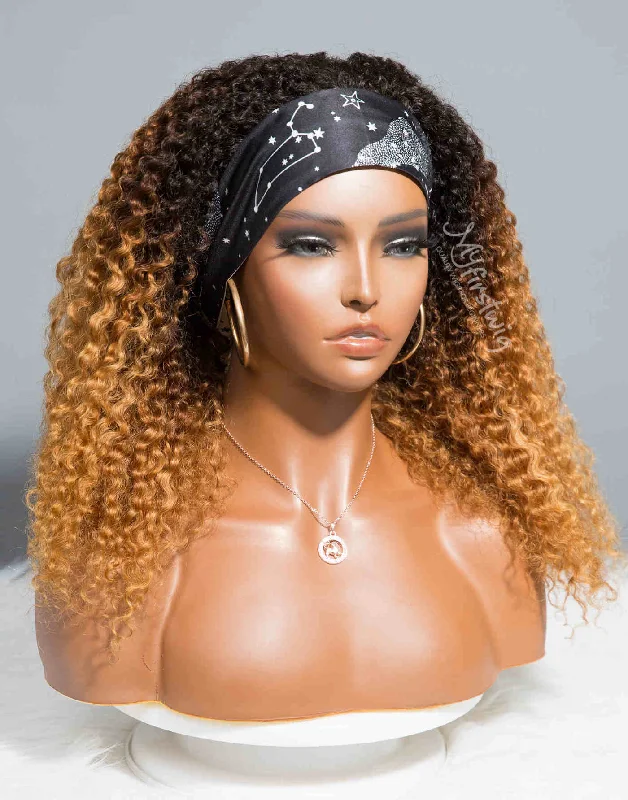 LEO - ZODIAC COLLECTION HUMAN HAIR OMBRE CURLY (3B-3C) WIG - ZC012